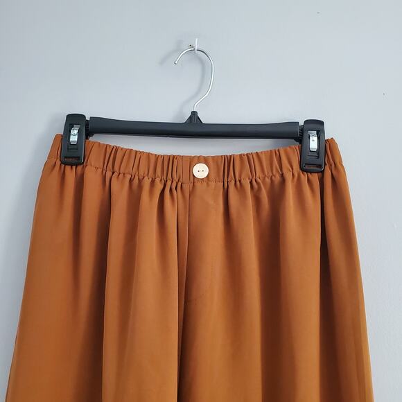 SHEIN Curve Brown Sheer Lightweight Wide Leg Pants Size 0XL - Picture 3 of 7